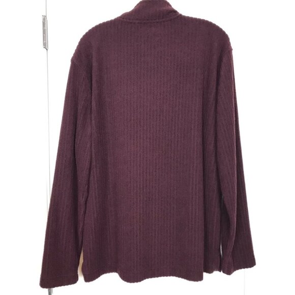 Concepts By Claiborne Mens Large Long Sleeve Half Zip Pullover Maroon Sweater - Picture 5 of 6